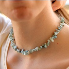 Taş Sandığı Larimar Taşı Şekilsiz Kolye