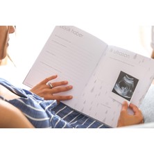 Fufizu Modern Bebek Anı Defteri - İlk 1 Yıl Hamilelik ve Anne Bebek Günlüğü - Ajandası + Baskı Kiti