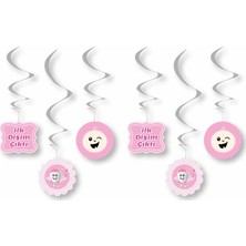 My Party Store Ilk Dişim Çıktı Pembe Spiral Sarkıt Süs