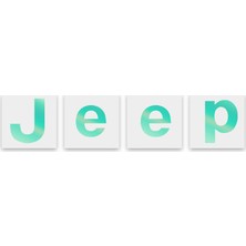 Ipg Jeep Wrangler 2015 - 2018 Ön Jeep Amblem Sticker (Mavi Mercan)