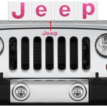 Ipg Jeep Wrangler 2015 - 2018 Ön Jeep Amblem Sticker (Pembe)