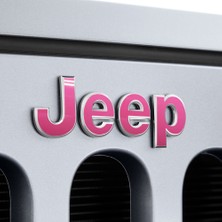 Ipg Jeep Wrangler 2015 - 2018 Ön Jeep Amblem Sticker (Pembe)