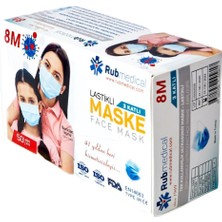 Rubmedical Ultrasonik Cerrahi Maske Kırmızı 3 Katlı 100 Adet