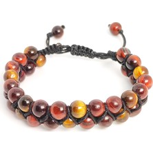 Taş Rüyası Kaplangözü Çift Sıra Örme Bileklik 6 mm