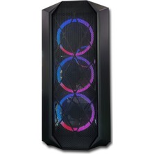 Lunatic Orkinos Mesh Panel Dikey Ekran Kartı Takılabilen 4 RGB Fanlı mATX Bilgisayar Kasası