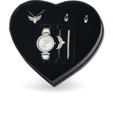 Forentina Gümüş Kaplama Kalpli Melek Kanadı Set