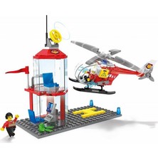 Blocki MyFireBrigade İtfaiye Helikopter Pisti KB0812 129 Parça