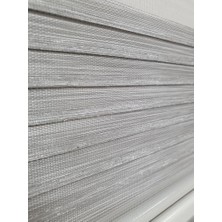 Bbb Geniş Pliseli Simli Gri Zebra Stor Perde MZ294