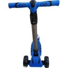 Furkan Toys Cool Wheels LED Işıklı Katlamalı 3 Tekerlekli Twist Çocuk Scooter - Mavi