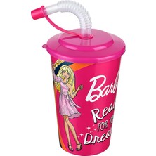 Cosiness Barbie Kapaklı Pipetli Bardak 400 ml