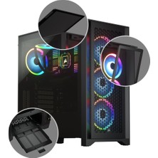 Corsair BKC-1200 4000D Airflow Tempered Glass Mid-Tower Siyah Bilgisayar Kasa CC-9011200-WW