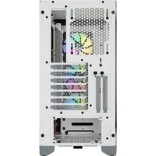 Corsair BKC-1205 iCUE 4000X RGB Tempered Glass Mid-Tower Beyaz Bilgisayar Kasa CC-9011205-WW
