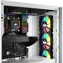 Corsair BKC-1205 iCUE 4000X RGB Tempered Glass Mid-Tower Beyaz Bilgisayar Kasa CC-9011205-WW
