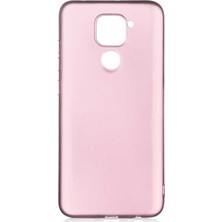 Tekno Grup Xiaomi Redmi Note 9 Kılıf Mat Premium Silikon Kılıf Rose + Tam Kaplayan 6D Nano Ekran Koruyucu