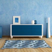 Alanur Home Akasya Lazer Kesim Kaymaz Taban Dijital Baskı Halı ST600147MV02