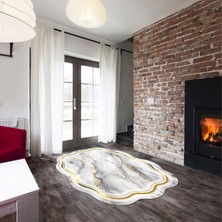 Alanur Home Çiğdem Lazer Kesim Kaymaz Taban Dijital Baskı Halı ST600191GL02