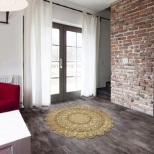 Alanur Home Elvin Lazer Kesim Kaymaz Taban Dijital Baskı Yuvarlak Halı ST600139KR17