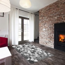 Alanur Home Eylül Lazer Kesim Kaymaz Taban Dijital Baskı Halı ST600130GR02