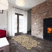 Alanur Home Kolyos Lazer Kesim Kaymaz Taban Dijital Baskı Halı ST600153KA02