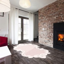 Alanur Home Papatya Lazer Kesim Kaymaz Taban Dijital Baskı Halı ST600FG416PU02