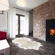 Alanur Home Papatya Lazer Kesim Kaymaz Taban Dijital Baskı Halı ST600FG416KR02