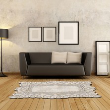 Alanur Home Yıldız Lazer Kesim Kaymaz Taban Dijital Baskı Halı ST600161CM02