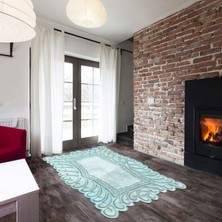 Alanur Home Yıldız Lazer Kesim Kaymaz Taban Dijital Baskı Halı ST600161MV02