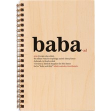 Hediye Sepeti Hediyesepeti Babalar Günü Hediyesi Ahşap Kapaklı Defter