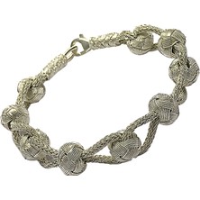 Midyat Nurtaş Gümüş 1000 Ayar Kazaziye Unisex Gümüş Bileklik