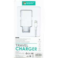 Appex Şarj Adaptörü + Lightning Kablo iPhone Uyumlu