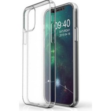 Tekno Grup Apple iPhone 12 Max (6.1'') Kılıf Lüx Silikon Kılıf + Cam Ekran Koruyucu Şeffaf