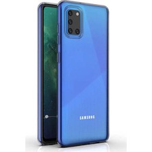 Tekno Grup Samsung Galaxy A31 Kılıf Lüx Silikon Kılıf + Tam Kaplayan 5D Cam Ekran Koruyucu Şeffaf