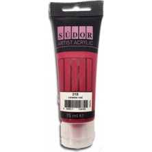 Südor Akrilik Boya Tüp 75 ml 318 Karmen Kırmızı