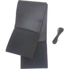 Neebs Direksiyon Kılıfı Alcantra Karbon Yüzüksüz Siyah Dikişli