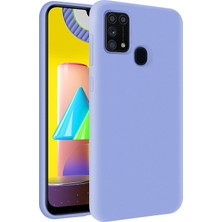 Kzy Samsung Galaxy A21S Içi Kadife Soft Silikon Kılıf - Lila