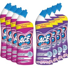 Ace Ultra Power Jel Kıvamlı Ç.suyu Ferahlık Etkısı 4 x 810 gr + Çiçek Kokulu 4 x 810 gr