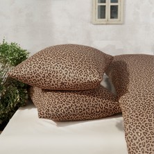 Coté Blanc Leopar  Ranforce Tek Kişilik Nevresim Takımı