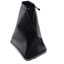 Moda Fiat Punto Siyah Deri Vites Körüğü Krom Çerçeve