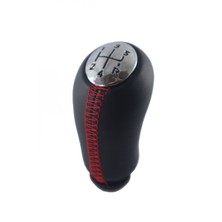 Moda Dacia Sandero Kırmızı Dikiş Deri Kaplama Vites Topuzu