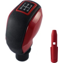 Moda Peugeot 407 Kırmızı Çerçeve Spor Vites Topuzu