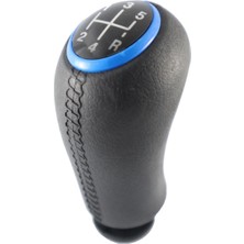 Moda Renault Scenic Deri Desen Mavi Çerçeve Vites Topuzu