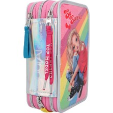 Top Model Filled Triple Pencil Case Cherry Bomb Holo 3 Katlı Dolu Kalem Kutu