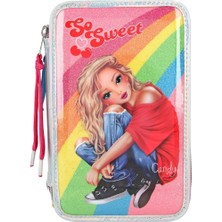 Top Model Filled Triple Pencil Case Cherry Bomb Holo 3 Katlı Dolu Kalem Kutu