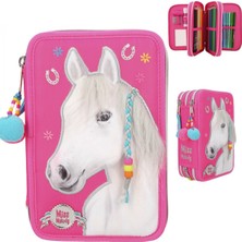 Top Model Miss Melody Triple Pencil Case Pink 3 Katlı Dolu Kalem Kutu