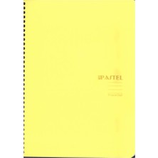 Keskin Defter 80 Yaprak Çizgili Spiralli PP Kapak Note Pastel 17 x 24 cm Sarı