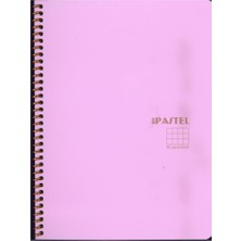 Keskin Defter 80 Yaprak Kareli Spiralli PP Kapak Note Pastel 17 x 24 cm Lila