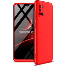 Case 4U Samsung Galaxy S10 Lite Kılıf 3 Parçalı Tam Koruma Sert Mika Ays Kapak Kırmızı