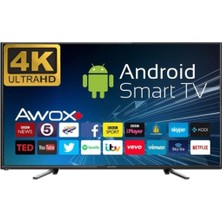 Awox B205800S 58" 147 Ekran Uydu Alıcılı 4K Ultra HD Android Smart LED TV