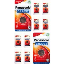 Panasonic 3V Pil CR2032 Pil 10 Adet