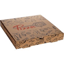 Kuzeykutu Mix Baskılı Pizza Kutusu 24 x 24 x 4 cm 500 Adet